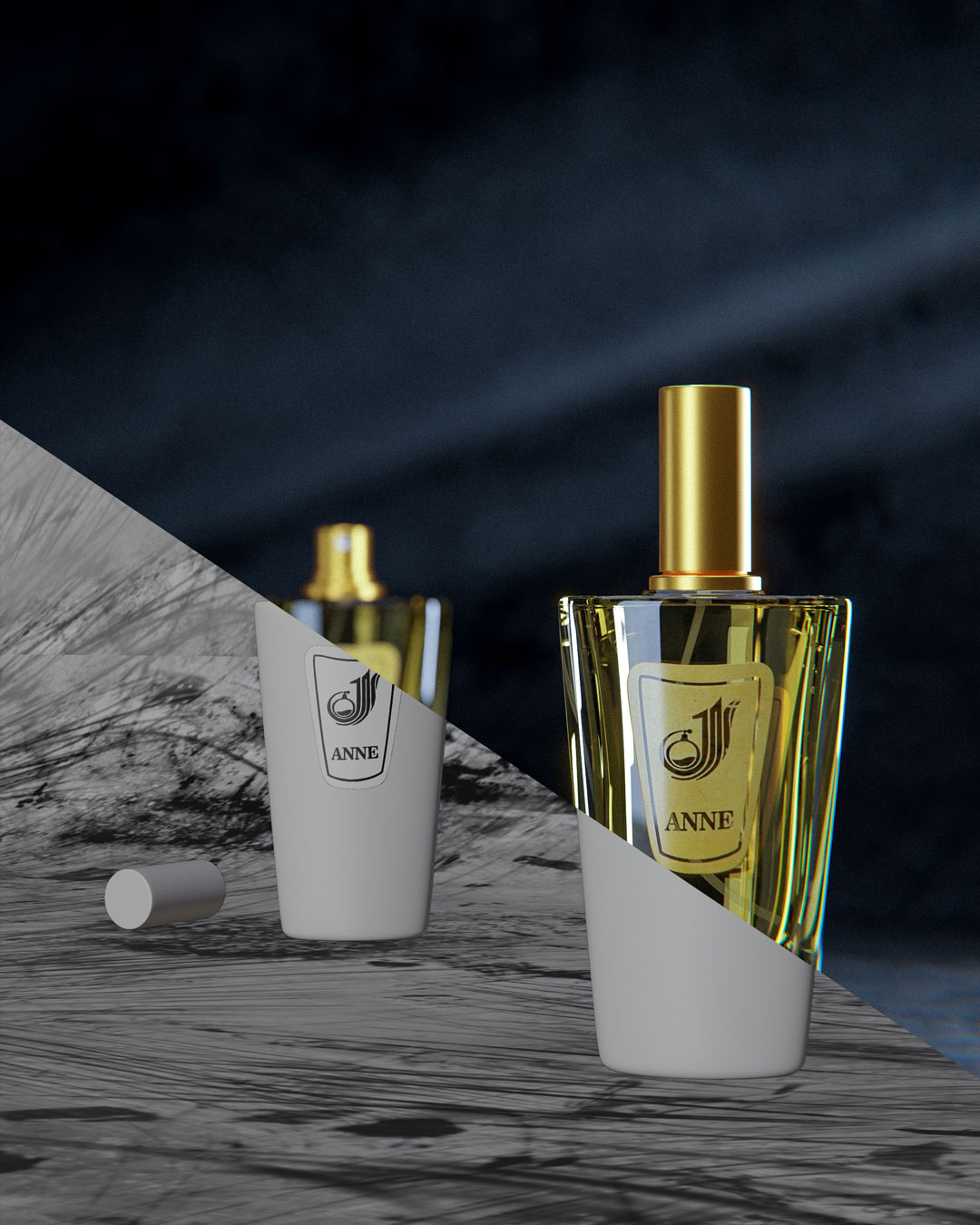 Perfum 3D Render