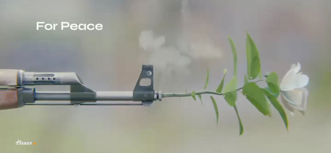 Peace Flower 3d Render