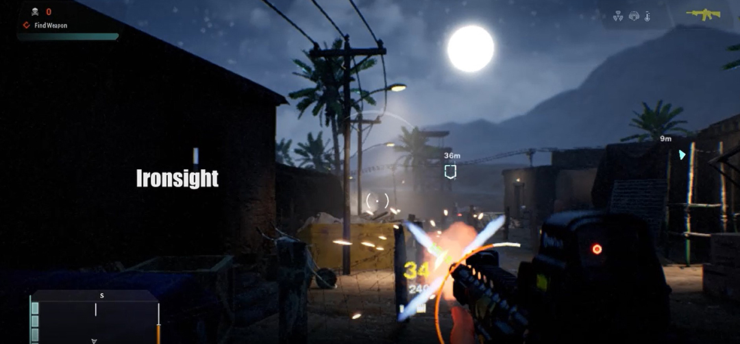 First person shooter game created in UE5